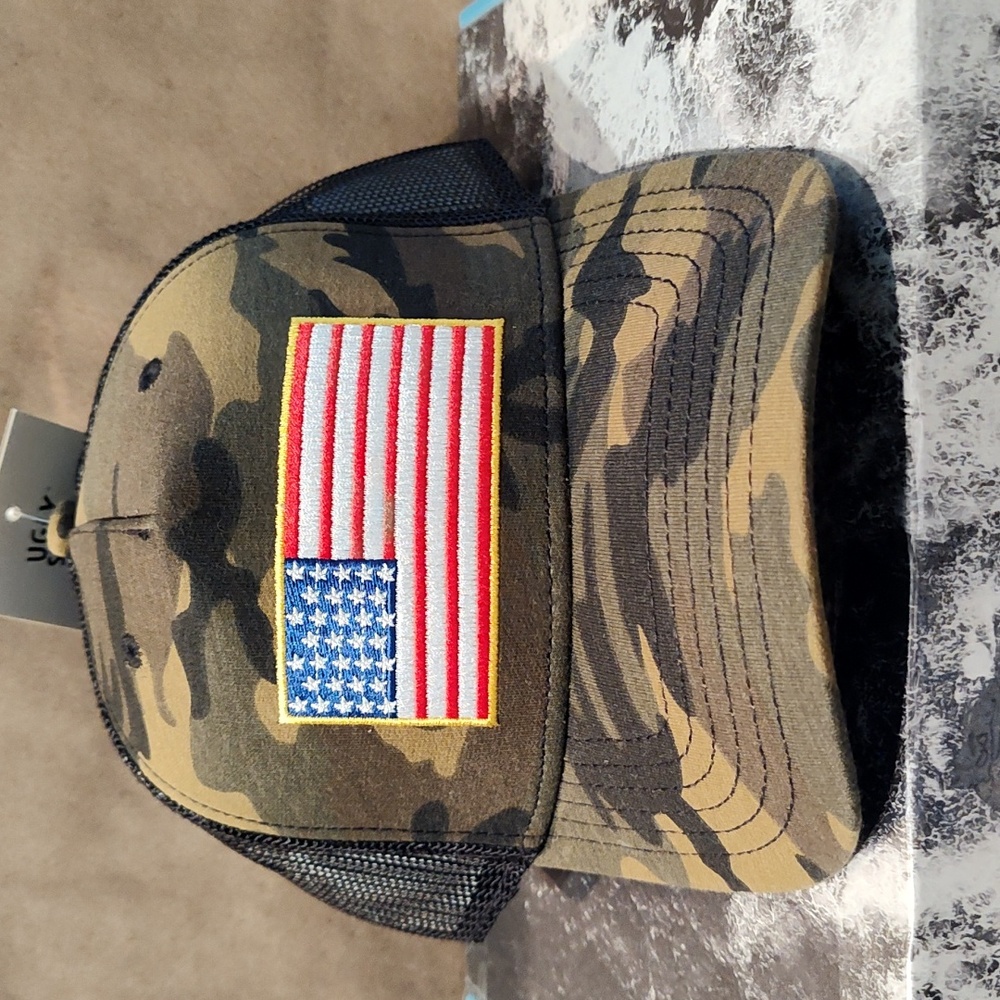 USA Flag Premium Leather Patch Hat